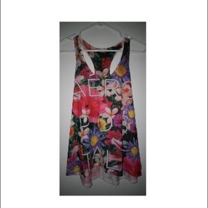 Aeropostale Floral Racerback Tank